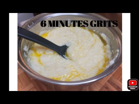 HOW TO COOK GRITS IN 6 MINUTES.. (How To Make Grits)