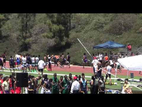 VarB 4x100 Relay at CIF SS D1 Prelims 5-17-14 - Los Alamitos Boys