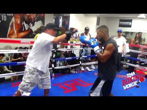 Badou Jack Doing Pad Workout In Loom of Fight with George Groves