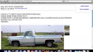 Craigslist Wichita Falls Texas   Used Vehicles Under $800 Available for Parts