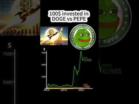 100$ invested in DOGE vs PEPE coin in 2023 #crypto #dogecoin  #pepe #memecoin#bitcoin
