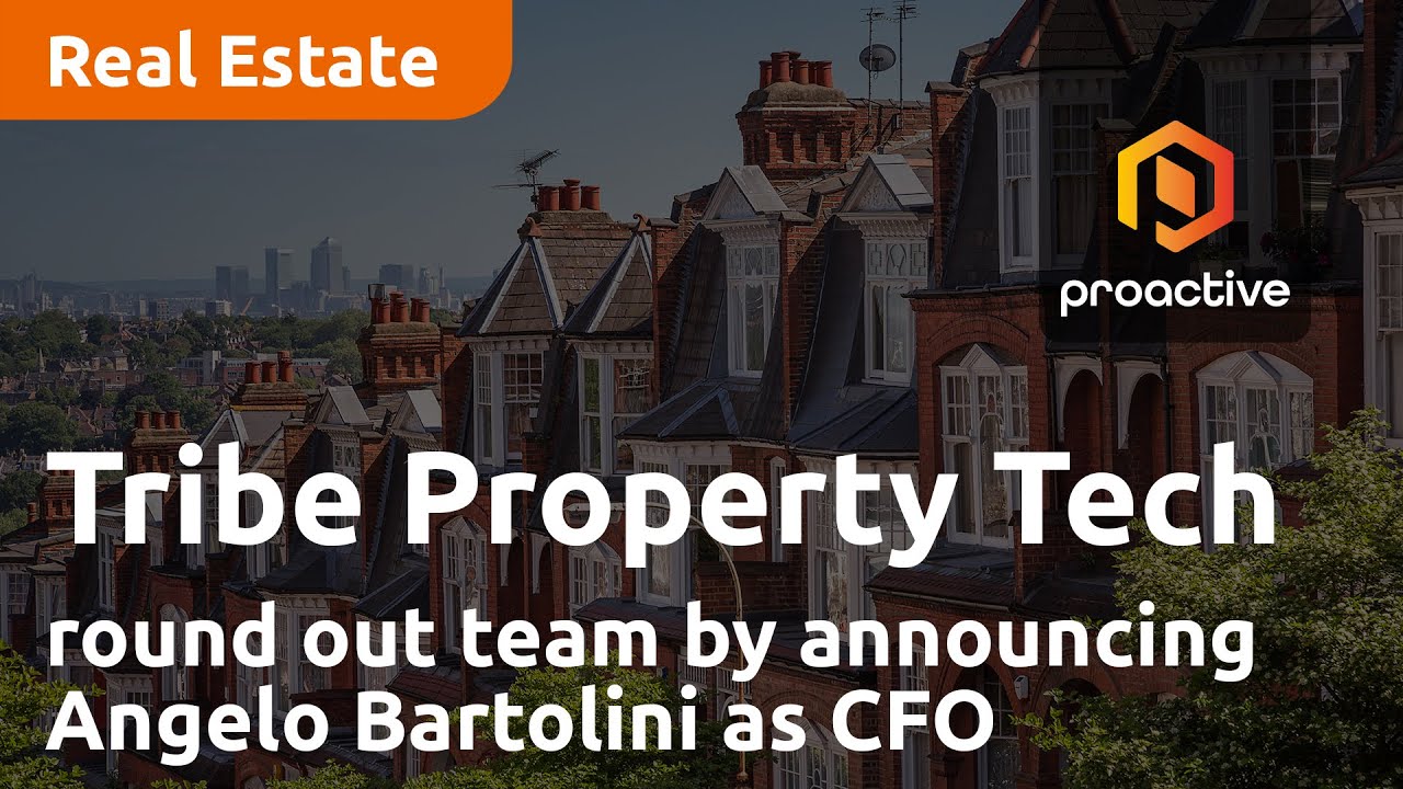 Tribe Property Technologies rounds out management team announcing Angelo Bartolini as CFO