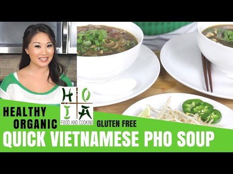 How to Make HEALTHY ORGANIC Quick Vietnamese Pho Soup Beef and Chicken | Diane Yang Kirk | Ep 05