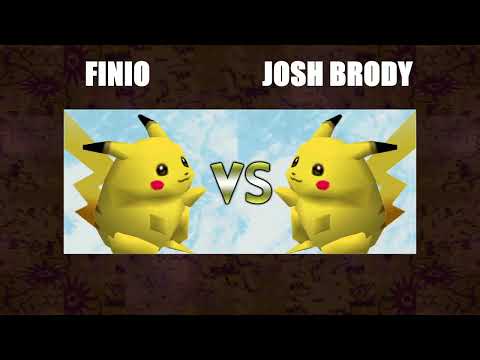 WHORE Losers Semis - Finio (Pikachu) Vs. Josh Brody (Pikachu) SSB64 Smash Bros Tournament