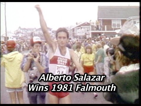 ALBERTO SALAZAR WINNING 1981 FALMOUTH ROAD RACE