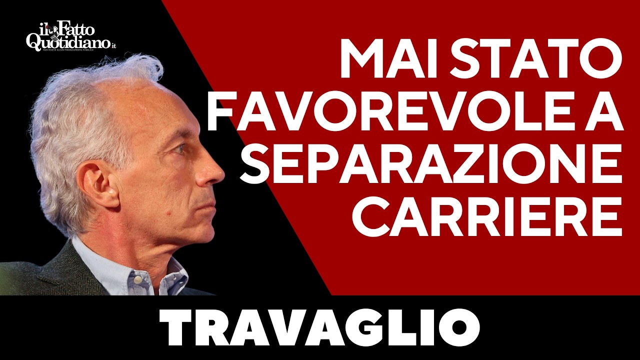 "Mai stato favorevole a separazione carriere". Travaglio smentisce le bufale della destra su di lui