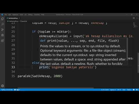 Python - Bankamatik Uygulama Örneği