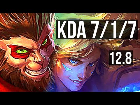 WUKONG & Pyke vs EZREAL & Janna (ADC) | 7/1/7, 1.5M mastery, Godlike | EUW Master | 12.8