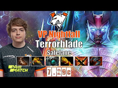 Terrorblade Safelane | VP.Nightfall | GPM 861 CRAZY TERRORBLADE | 7.29c Gameplay Highlights