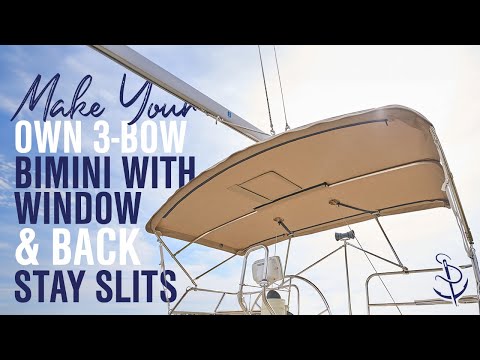 Easy Sew Bimini Kit for 3-Bow Frame with Window & Backstay Slit