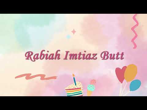 Rabiah Imtiaz Butt Birthday Cake | Happy Birthday Rabiah Imtiaz Butt #birthday #wishes #rabiah #butt