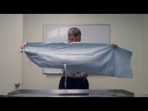 How to fold surgical gown