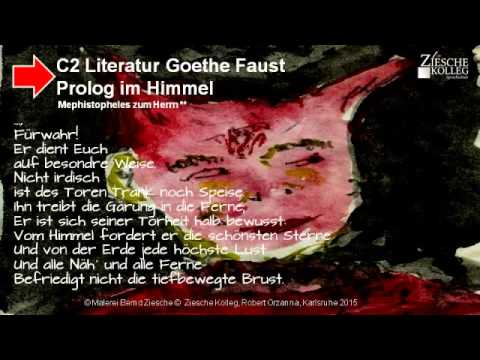 C2  Goethe Faust Zitate Prolog im Himmel Mephisto über Faust