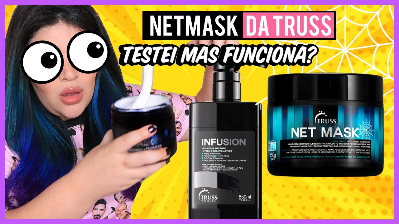 👀Testei NET MASK DA TRUSS E CERA VEGANA INFUSION, funciona