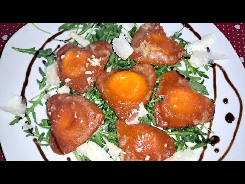 CUORI ROSSI DI SAN VALENTINO (ravioli ripieni di robiola )
