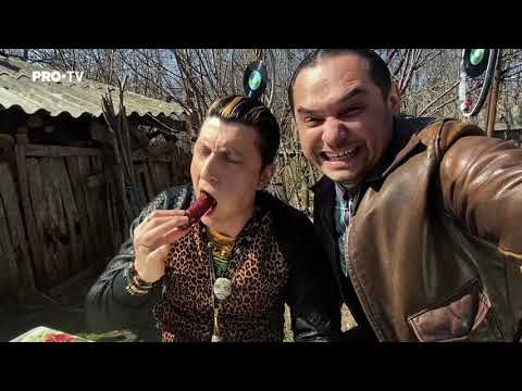 Las Fierbinți - Giani a făcut tutorial: cum se mănâncă cârnații cu muștar!