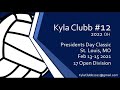 Kyla Clubb #12 Presidents Day Classic 17 Open @St Louis, MO 2/13/21