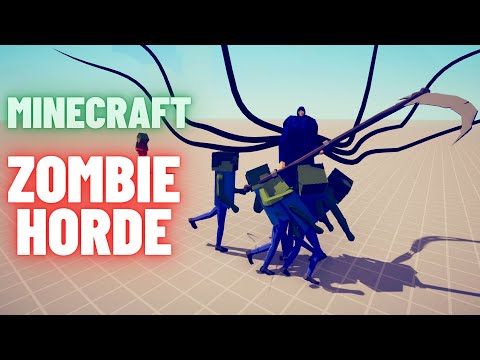 MINECRAFT IN TABS - ZOMBIE HORDE vs EVERY UNIT - Totally Accurate Battle Simulator TABS