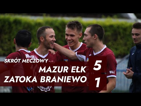 Skrót meczu | Mazur Ełk - Zatoka Braniewo 5:1 (1:0) | IV LIGA 2021/22