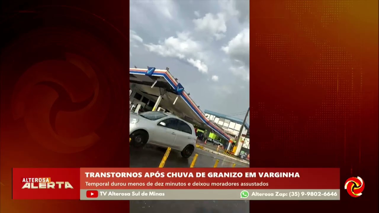 Veja os estragos: chuva forte e granizo em Varginha