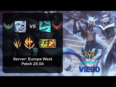 Viego Jungle vs Hecarim - EUW Challenger - Patch 25.04