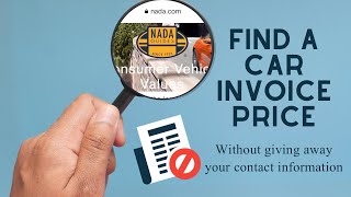 How To Find a Car Invoice Price No Email Required