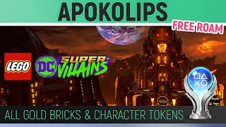 LEGO DC Super-Villains - All Gold Bricks & Tokens - Apokolips 🏆 All Collectibles (Free Roam)