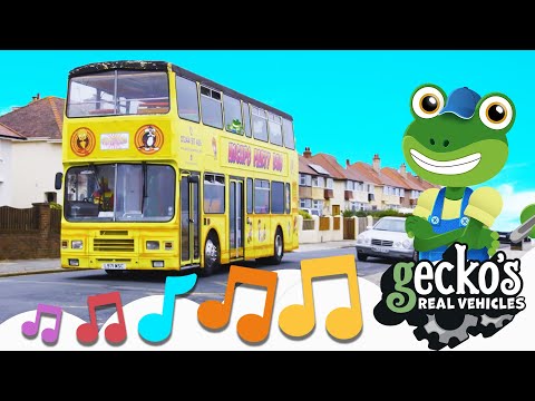 Party On The Party Bus｜NEW Kids Song｜Gecko's Real Vehicles Music｜Trucks For Children