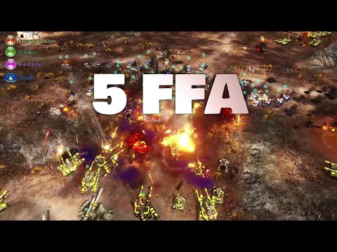 5 Players FFA - Generals Evolution 0.21 - C&C : Red Alert 3 Mod