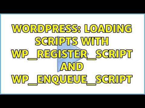 Wordpress Loading Scripts With Wp_register_script And Wp_enqueue_script 3 Solutions