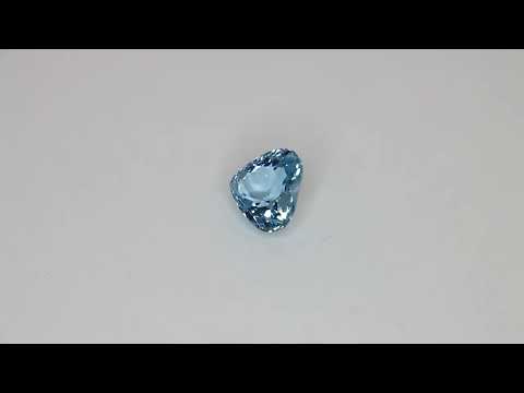 Aquamarine heart cut, 1.33 ct Video