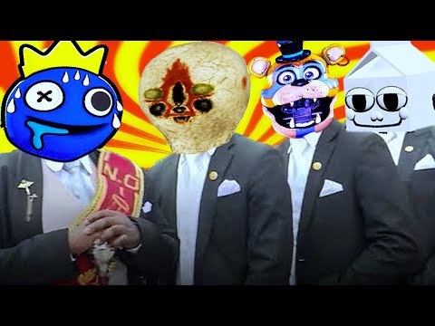 Rainbow Friends & SCP-173 & FNAF Security Breach & Milkwalker - Coffin Dance song (Remix)