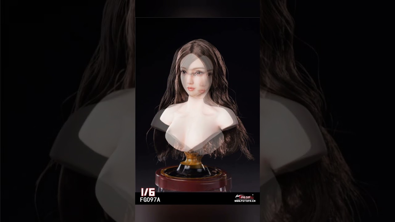 Asian girl head carving 1/6 (Fire Girl Toys)