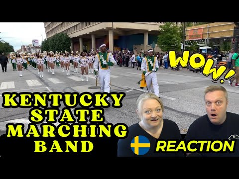 Swedish couple reacts to Kentucky State Marching Band - Circle Classic Parade!