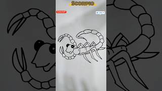 🦂 Easy Scorpion Drawing & Coloring | Step by Step for Kids #scorpio #trending #drawingforkids