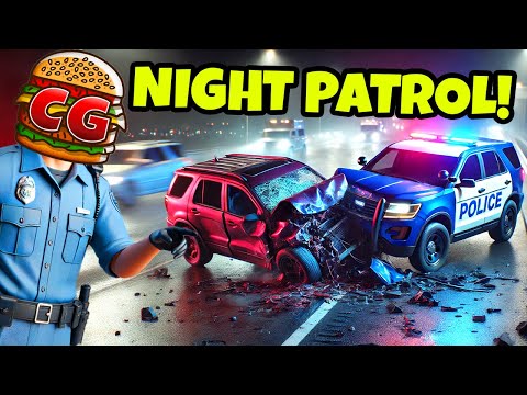 I Went On Night Patrol and Caused a MASSIVE Highway Crash in Police Simulator!