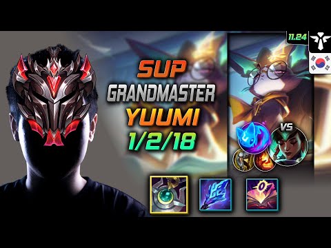 GrandMaster Yuumi Support vs Karma - 천상계 서폿 유미 월석 콩콩이 - LOL KR 11.24