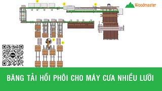 Hệ thống băng tải máy hồi phôi Máy cưa rong nhiều lưỡi