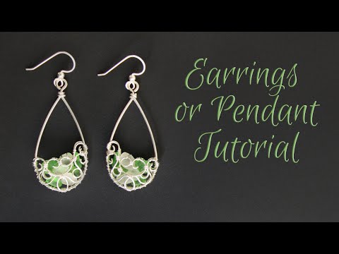 Pendant or Earrings Tutorial : Caged Sea Glass Teardrop | How to Wire Wrap