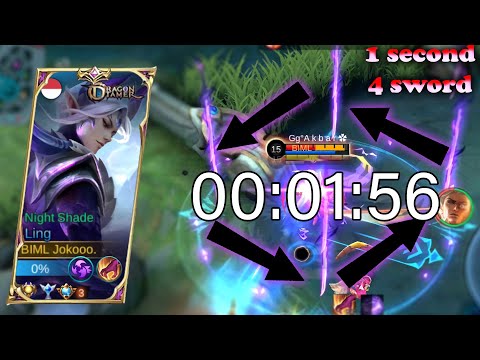 LING SUPER FAST 🔥 4 SWORD 1 SEC 🔥 BEST BUILD LING 2022 - MLBB