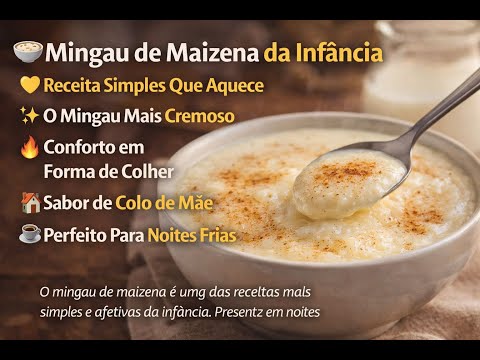 Mingau de Maizena Conforto e Cremoso.✨ O Mingau Mais Cremoso ✨???? Mingau de Maizena da Infância ????