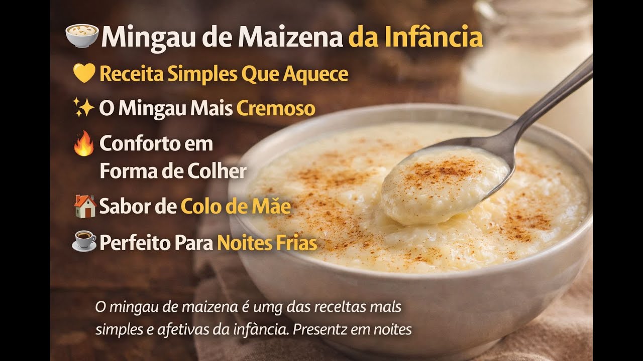 Mingau de Maizena Conforto e Cremoso.✨ O Mingau Mais Cremoso ✨???? Mingau de Maizena da Infância ????
