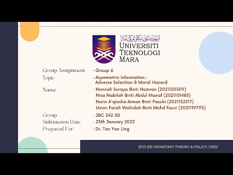 ECO 531: Asymmetric Information [Group 6]