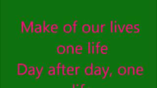 Glee One Hand, One Heart with lyrics