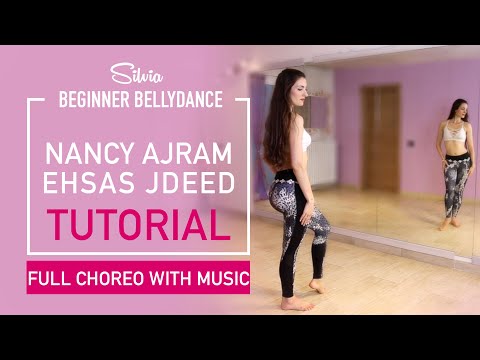 BEGINNER BELLYDANCE CLASS - Nancy Ajram song TUTORIAL - FULL CHOREO WITH MUSIC - Silvia Brazzoli