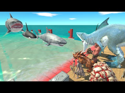 Who Can Destroy All Aquatics | Infernals VS King Shark - Animal Revolt Battle Simulator