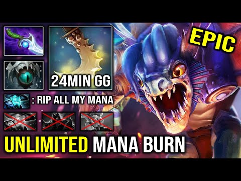 BRUTAL Mana Burn 1st ITEM Diffusal Slark | EZ 24Min GG 100% Counter Storm Max Agility Buff Dota 2