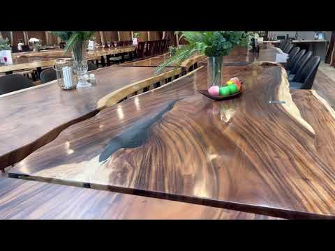 NTS 491 and NTS 607 Big and thick dining table with bench seat