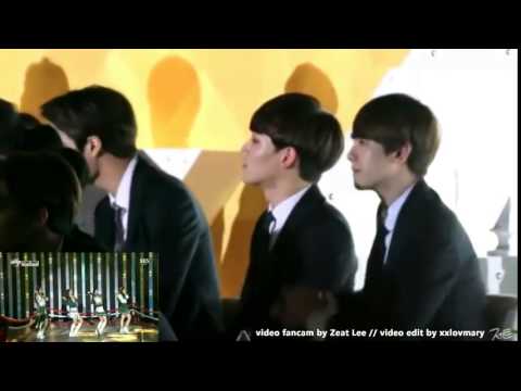 141221 EXO reaction to Red Velvet - Happiness @ 2014 SBS Gayo Daejun