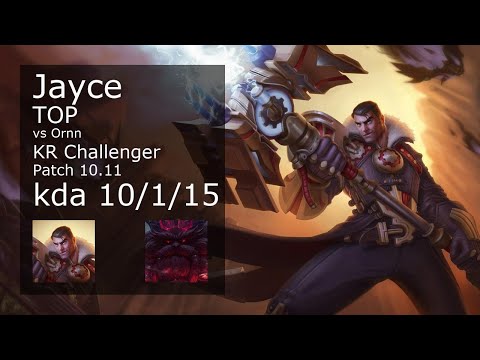 Jayce Top vs Ornn - KR Challenger 10/1/15 Patch 10.11 Gameplay